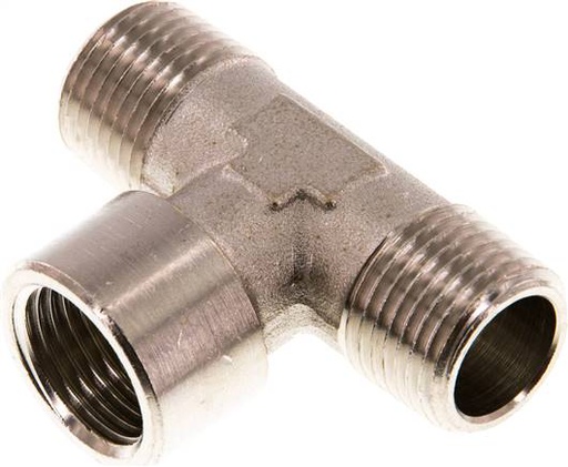 [F2FYF] Tee Fitting R1/2'' Male x G1/2'' Female Nickel-plated Brass 16bar (224.8psi)