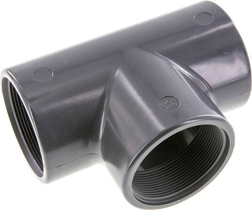 [F2FYU] Racor en T Rp2 1/2'' Pvc-u EN 1452-3 16bar (224.8psi)