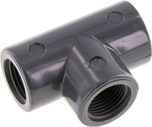 [F2FZ2] Racor en T Rp3/8'' Pvc-u EN 1452-3 16bar (224.8psi)