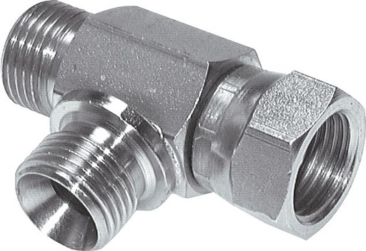 [F2G2M] T-Stück G1/4'' Männlich x Weiblich Stahl Hydraulisch 350bar (4917.5psi)