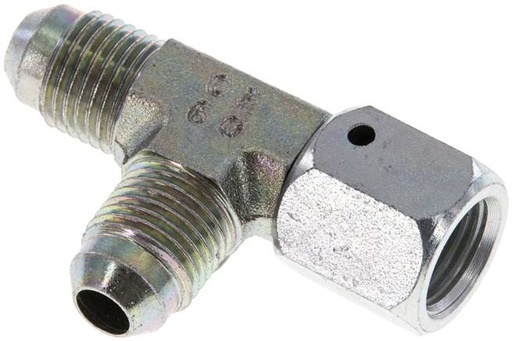 [F2G48] JIC Tee Fitting UNF 1/2''-20 Female x Male Steel 350bar (4917.5psi)