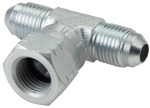 [F2G5C] JIC Tee Fitting UNF 7/8''-14 (Dash Size 10) Male x Female Steel 350bar (4917.5psi)