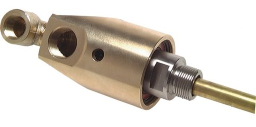 [F2G65] 2-Wege-Drehdurchführung G3/8'' - G1/2'' Außengewinde x Innengewinde Messing 50bar (702,5psi)