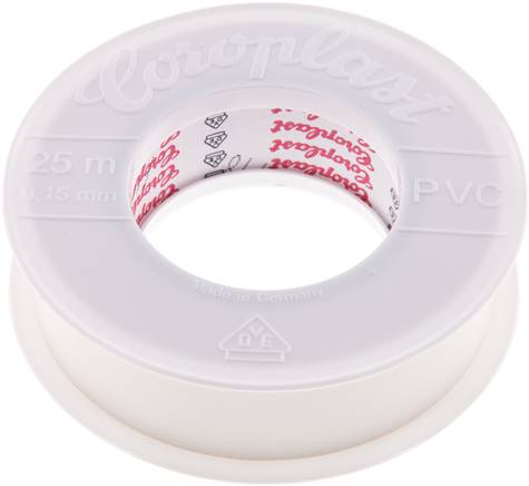 [S2N6P] Electrical Insulation Tape VDE-tested 25mm/25m White
