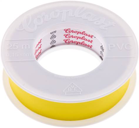 [S2N6T] Electrical Insulation Tape VDE-tested 25mm/25m Yellow