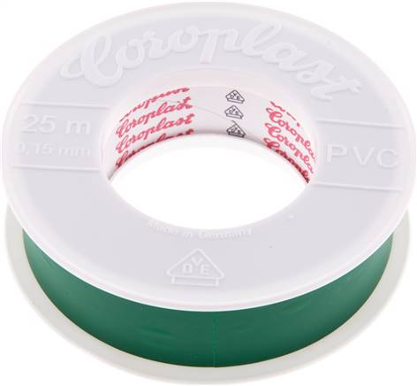 [S2N6R] Electrical Insulation Tape VDE-tested 25mm/25m Green
