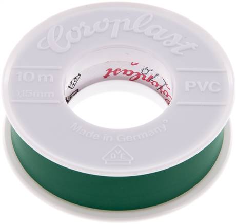 [S2N6G] Electrical Insulation Tape VDE-tested 15mm/10m Green