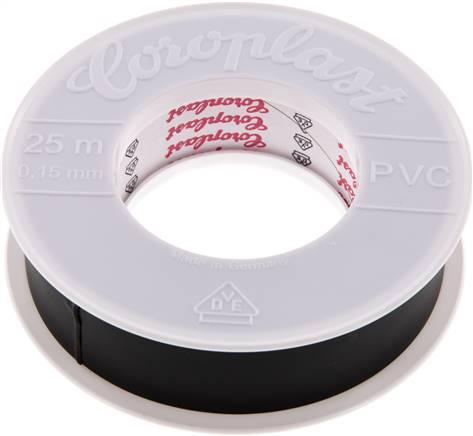 [S2N6N] Electrical Insulation Tape VDE-tested 25mm/25m Black