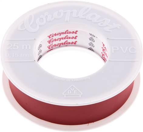 [S2N6Q] Electrical Insulation Tape VDE-tested 25mm/25m Red