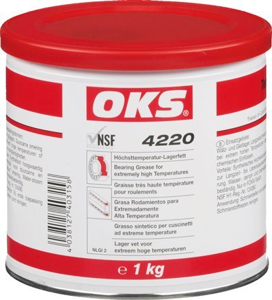 [S2MSH] Grasa para rodamientos para temperaturas extremas Grado alimenticio 1kg OKS 4220