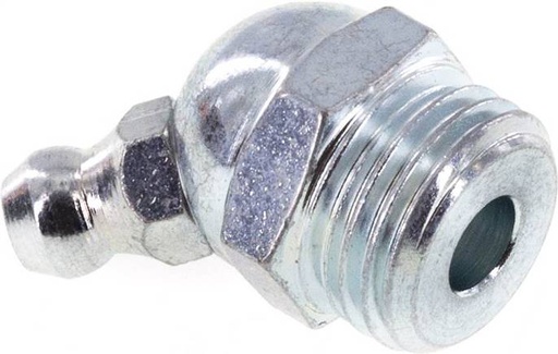 [S2N9A] 45° Haakse Smeernippel Staal R 1/4 Inch DIN 71412