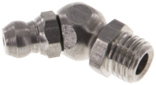 [S2N9C] Angled Hydraulic Grease Nipple Stainless Steel M8x1 DIN 71412