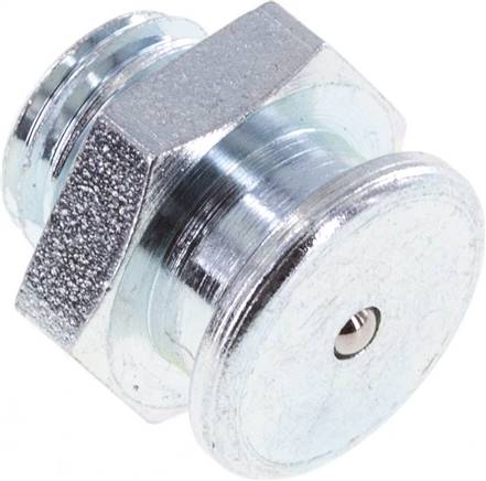 [S2NAZ] Flat Grease Nipple 16mm Head Steel M12 DIN 3404