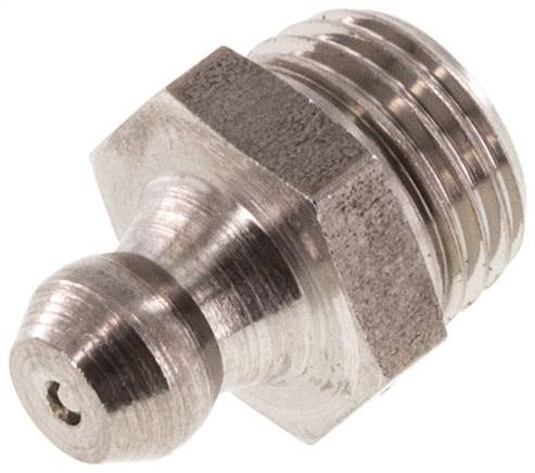 [S2N8Y] Straight Hydraulic Grease Nipple Stainless Steel M10x1 DIN 71412