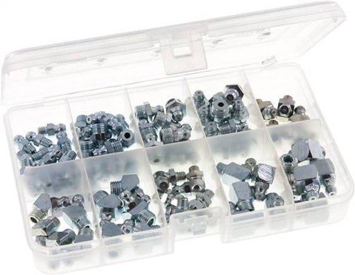 [S2NBK] Grease Nipple Assortment 80 Pieces DIN 71412