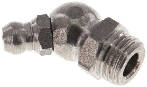 [S2N9E] Angled Hydraulic Grease Nipple Stainless Steel M10x1 DIN 71412