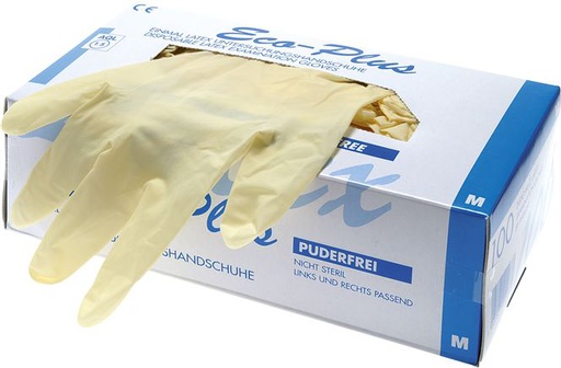 [E2222] Disposable Gloves Powder-Free Latex Size S (100 Pieces)