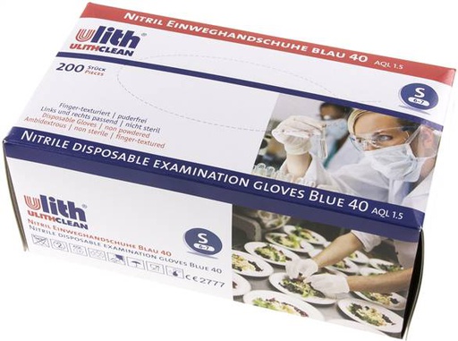 [E222J] Disposable Gloves Powder-Free Nitrile Size S (100 Pieces) Covid