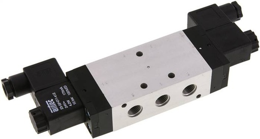 [V2NJ4] 5/3 G1/4 '' Middenuitlaat Magneetventiel 12V DC 3-10bar/42-140psi Airtec