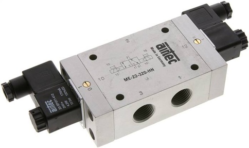 [V2NNX] 3/2 G1/2'' (G1/8'') Bistabiles Magnetventil Externe Steuerung 12V DC 0-10bar/0-140psi Airtec