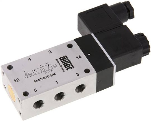 [V2P62] válvula solenoide 5/2 G1/8'' 115V AC 2-10bar/28-140psi Airtec