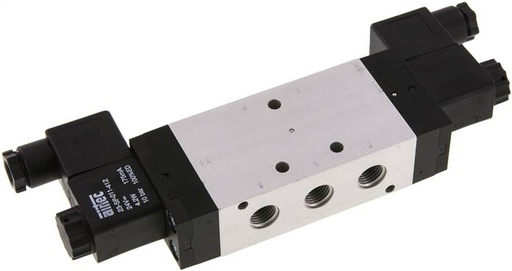 [V2P6A] 5/3 G1/4'' Middenuitlaat Magneetventiel 24V AC 3-10bar/42-140psi Airtec