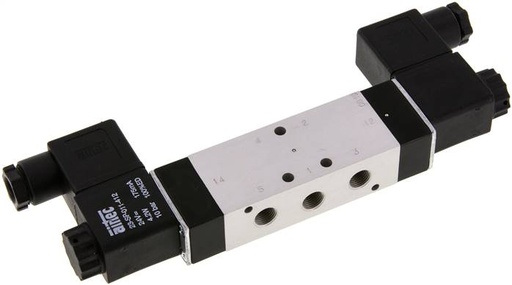 [V2P87] 5/3 G1/8'' Midden Gesloten Magneetventiel 115V AC 3-10bar/42-140psi Airtec