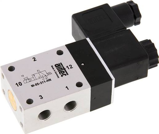 [V2PAV] válvula de solenoide 3/2 G1/8'' NO 24V DC 3-10bar/42-140psi Airtec