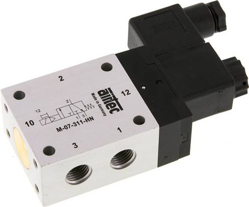 [V2PG9] 3/2 G1/4'' NC Solenoid Valve 230V AC 2.5-10bar/35.0-140psi Airtec