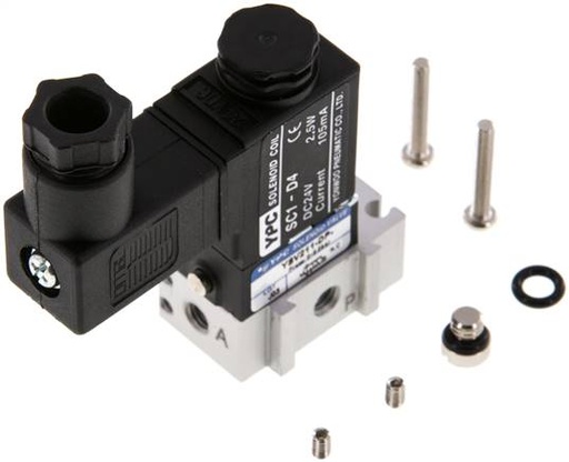 [V2PRA] 3/2 M5 NC Solenoid Valve 115V AC 0-8bar/0-112psi YPC