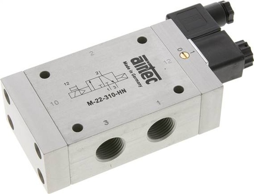 [V2Q4B] 3/2 G1/2'' NC-Magnetventil 24V DC 1-10bar/14-140psi Airtec