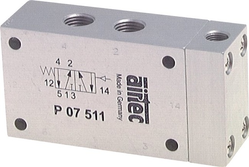 [V2Q9B] válvula piloto de aire 5/2 G1/2'' ATEX 1-10bar/14-140psi Airtec