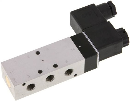 [V2Q9V] válvula solenoide 5/2 G1/8'' 24V AC 3-10bar/42-140psi Airtec