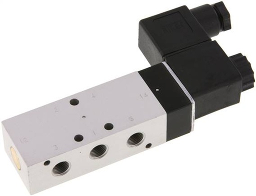 [V2QDG] Válvula solenoide 5/2 G1/8'' 115V AC 3-10bar/42-140psi Airtec