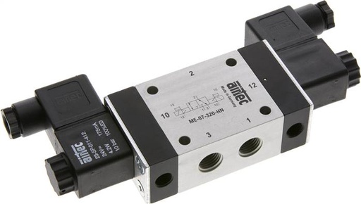 [V2QFP] 3/2 G1/4'' (G1/8'') Bistabiles Magnetventil Externe Vorsteuerung 24V DC 0-10bar/0-140psi Airtec