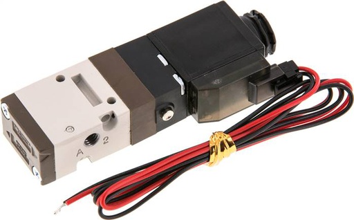 [V2QJ7] 3/2 M5 NC Electroválvula 24V DC 1.5-10bar/21.0-140psi Conector de 2 pines YPC