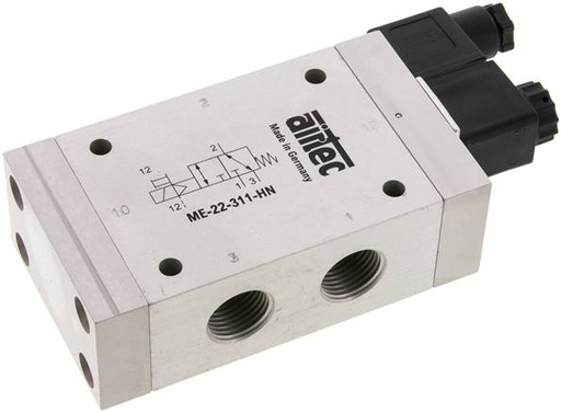 [V2QQ7] 3/2 G1/2'' (G1/8'') Magnetventil Externe Vorsteuerung 24V AC 0-10bar/0-140psi Airtec