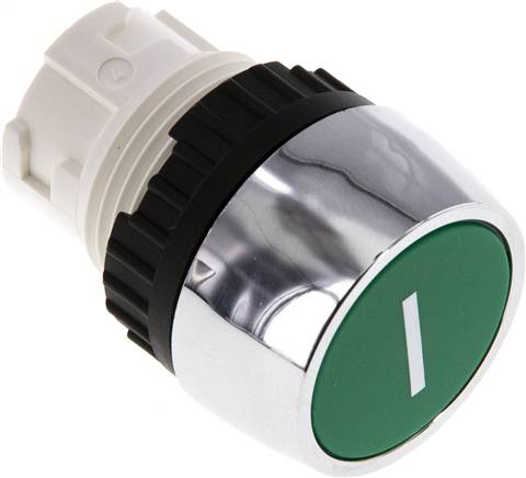 [V2QYR] Actuator Opzetstuk 22mm Drukknop Groen/Wit