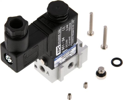 [V2RF9] 3/2 M5 NC Solenoid Valve 24V DC 0-8bar/0-112psi YPC