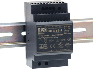 [E24QA] Mean Well HDR Universal Power Supply 5V 6.5A | HDR-60-5