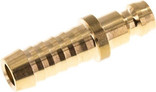 [F222Z-X5] Brass DN 6 Mold Coupling Plug 9 mm Hose Pillar [5 Pieces]