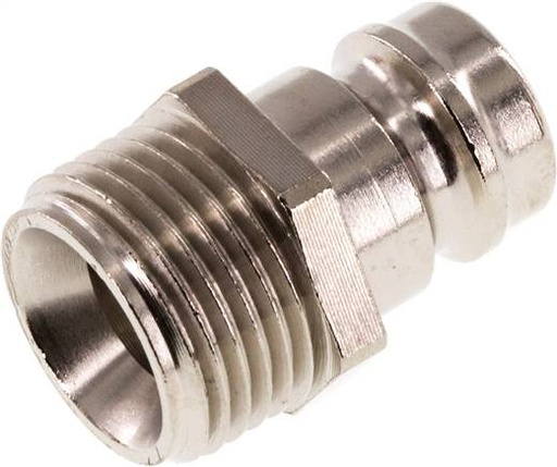 [F229A-X5] Brass DN 9 Mold Coupling Plug G 3/8 inch Male Threads [5 Pieces]