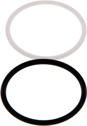 [F237U-X5] PTFE/NBR Seals Set for ISO 7241-1 A Hydraulic Coupling (34.3 mm and 54 mm) [5 Pieces]