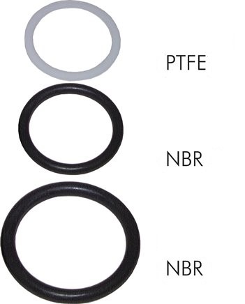 [F23D4-X5] PTFE/NBR Seals Set for ISO 14541 Hydraulic Coupling (M 36 x 2 and 42 mm) [5 Pieces]