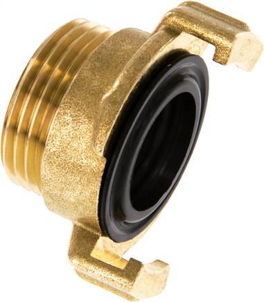 [F23HU-X2] 1'' Male GEKA Garden Hose Brass Coupling [2 Pieces]