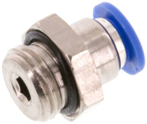 [F24V4-X5] Raccord enfichable 6mm x G1/4'' avec filetage mâle laiton/PA 66 NBR [5 pièces].