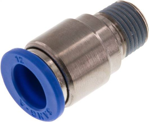 [F24VW-X2] Raccord enfichable 12mm x R1/4'' avec filetage mâle laiton/PA 66 NBR Hexagone intérieur [2 pièces].