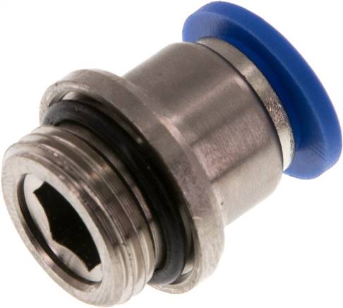 [F24WN-X2] 10mm x G3/8'' Messing/PA 66 Insteekfitting Buitendraad Binnenzeskant NBR [2 Stuks]