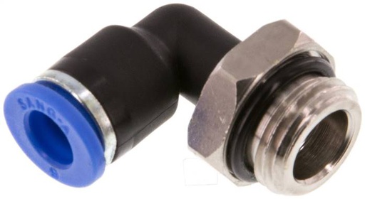 [F24ZN-X2] Codo de 6mm x G1/4'' de 90 grados con rosca macho latón/PA 66 NBR giratorio [2 piezas]