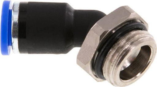 [F2557-X2] Raccord enfichable coudé 8mm x G3/8'' 45deg avec filetage mâle laiton/PA 66 NBR [2 pièces].